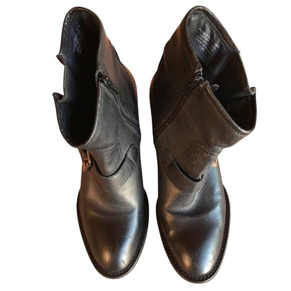 Matisse Distressed Black Leather Moto Style Heeled Booties size 7.5 - Picture 9 of 16